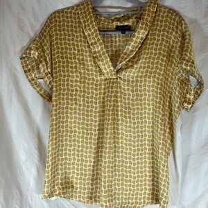 The Limited Mustard Checkered Women's‎ Blouse